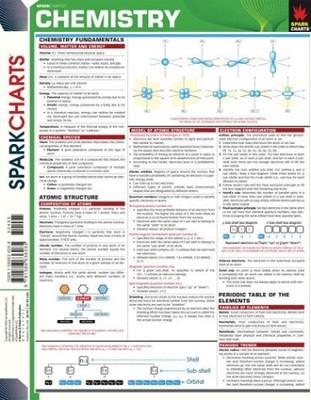 CHEMISTRY (SPARKCHARTS) By Sparknotes *Excellent Condition*