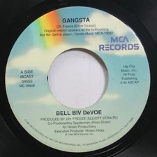 90'S 45 Gangsta - Bell Biv Devoe / Bell Biv Devoe (Instrumental) On Mca Records