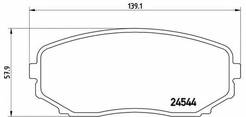 BREMBO Front Axle BRAKE PADS SET for MAZDA CX-7 2.2 MZR-CD AWD 2012-2013 - Picture 2 of 7