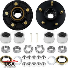 2 Sets Trailer Hub Kit 5 on 4.5", Trailer Axle Kit for 3500 Lbs 5 Lug Trailer Hu