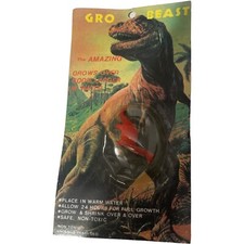 Vintage 1990s GRO BEAST Grow Your Own Dinosaur Unopened Red