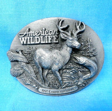 American Wildlife Belt Buckle 1992 LE Commemorative Vtg Siskiyou .BMW255