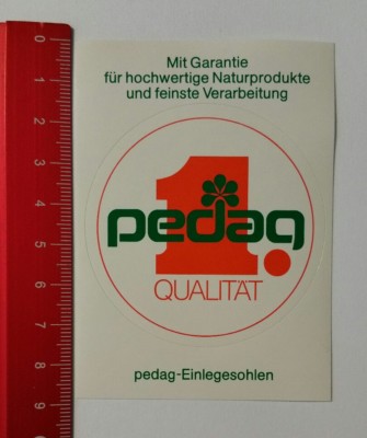 Aufkleber/Sticker: pedag 1. Qualität - pedag-Einlegesohlen (06041764)