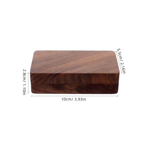 Solid Wood Ring Box Storage Case Bride Travel Holders Vintage Mini - Picture 5 of 12