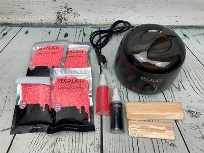 Regalico DIY Waxing Kit Pre After Spray Warmer 4 Packs 14oz Wax Beans