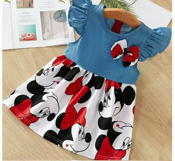 Abito Bambina 6 mesi-5 anni minnie mouse cotone leggero estate bimba