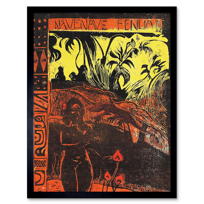 Paul Gauguin Nave Nave Fenua From The Noa Noa Series Cropped Print Framed 12x16