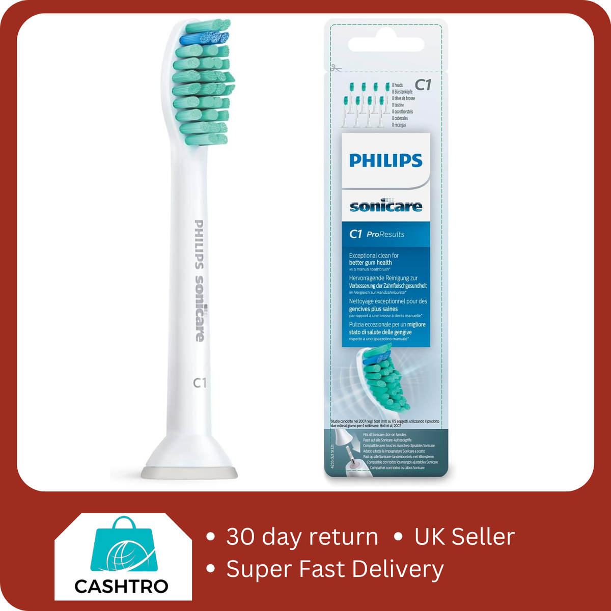 Philips Sonicare C1 ProResults Toothbrush Head White Pack of