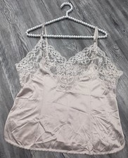 VTG 70 s Kayser Women s Nude Lace Front Spaghetti Straps USA Made Antron Cami 36