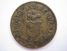 Malta circa 1910 Circolo Indipendente private members club Sixpence Jeton