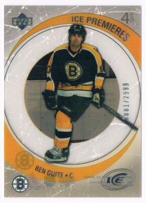 2005-06 UPPER DECK ICE BEN GUITE ROOKIE 0001/2999 BOSTON BRUINS #265
