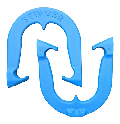 Stinger Pro Professional Pitching Horseshoes- Blue, One Pair, Made in USA