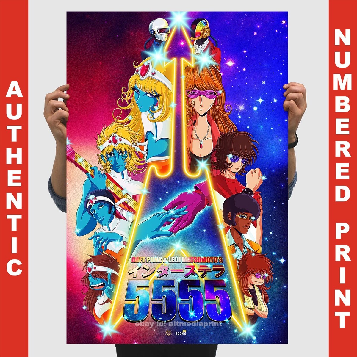 Daft Punk Leiji Matsumoto Interstellar 5555 Poster Mondo