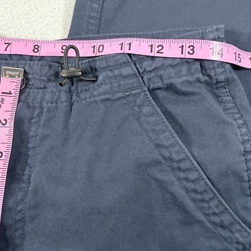 Pantaloni Brandy Melville Kim Cargo blu scuro blu navy Y2K taglia unica elastico in corda regolabile - Foto 7 di 9