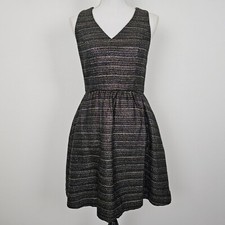 Anthropologie Dress Size 4 Black Metallic Moulinette Soeurs Corp Career