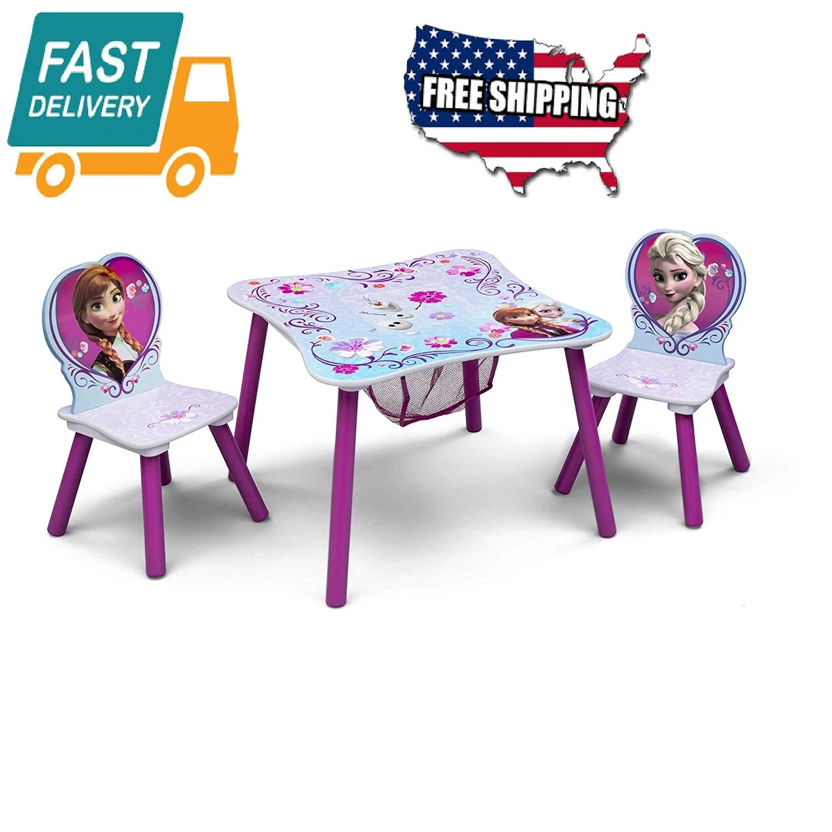 Frozen kids table sales and chairs