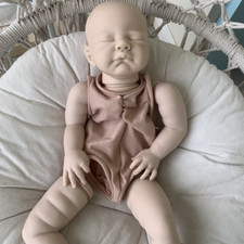 20in Unpainted Reborn Doll Kits Fresh Color Soft Vinyl Parts w/ Cloth Body Gifts