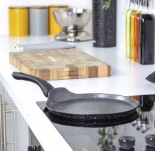 Induction Pancake Pan Dosa Tawa Non-Stick Crepe Griddle Roti Pan Royalford 30 CM