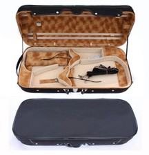 Double Violin Case 4/4 Full size Viola Case Hold 2 Violin 4 Bows with Sheet Bag