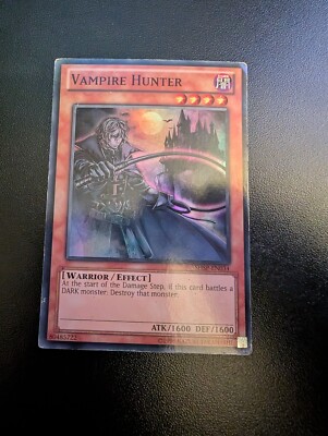 Vampire Hunter, Super Rare, 1st Edition, YuGiOh Card, SHSP-EN034 NM