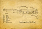 MP40 Submachine Gun Print, WW2 German Wehrmacht Maschinenpistole 40 Reenactment