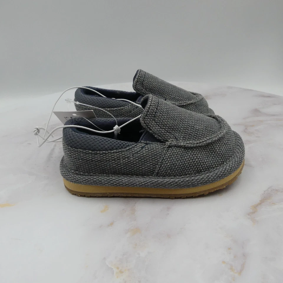 The Childrens Place Shoes Toddler Boys 4 Navy Blue Deck Cotton Canvas Slip On - Image 4 of 4