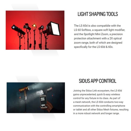Aputure LS 60d LED Video Light,60W 5600k Daylight Focusing Light + Lantern 90cm - Picture 7 of 12