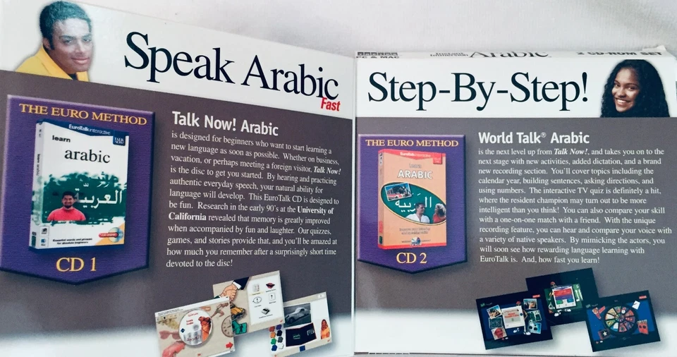 Juego de 2 CD-ROM Instant Immersion Arabic CS-345 ©1999 PC & MAC [Versión antigua] Foto 4 de 4