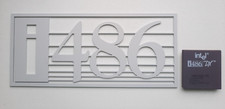 Intel 486 i486 big steel laser cut logo 200mm x 86mm x 1,4mm