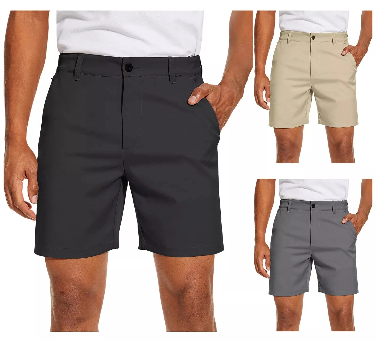Men's Golf Shorts Flat Front Lightweight Quick Dry Pockets Flex Dress 7'' Pants
Opens in a new windo