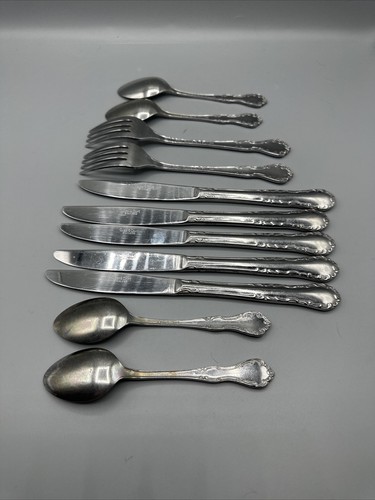 Queen’s Court 11 Piece Lot Stainless Steel Fork Knife Spoon Japan Vintage - Picture 8 of 10