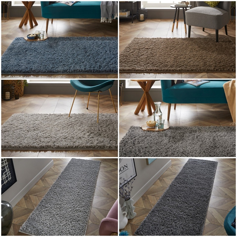 Lavable Shaggy Rug para Salón Habitación Cocina Infantil Antideslizante Corredor
