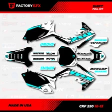 Black & Cyan Shift Racing Graphics kit fits Honda Crf250 10-13 Crf 250 Decals