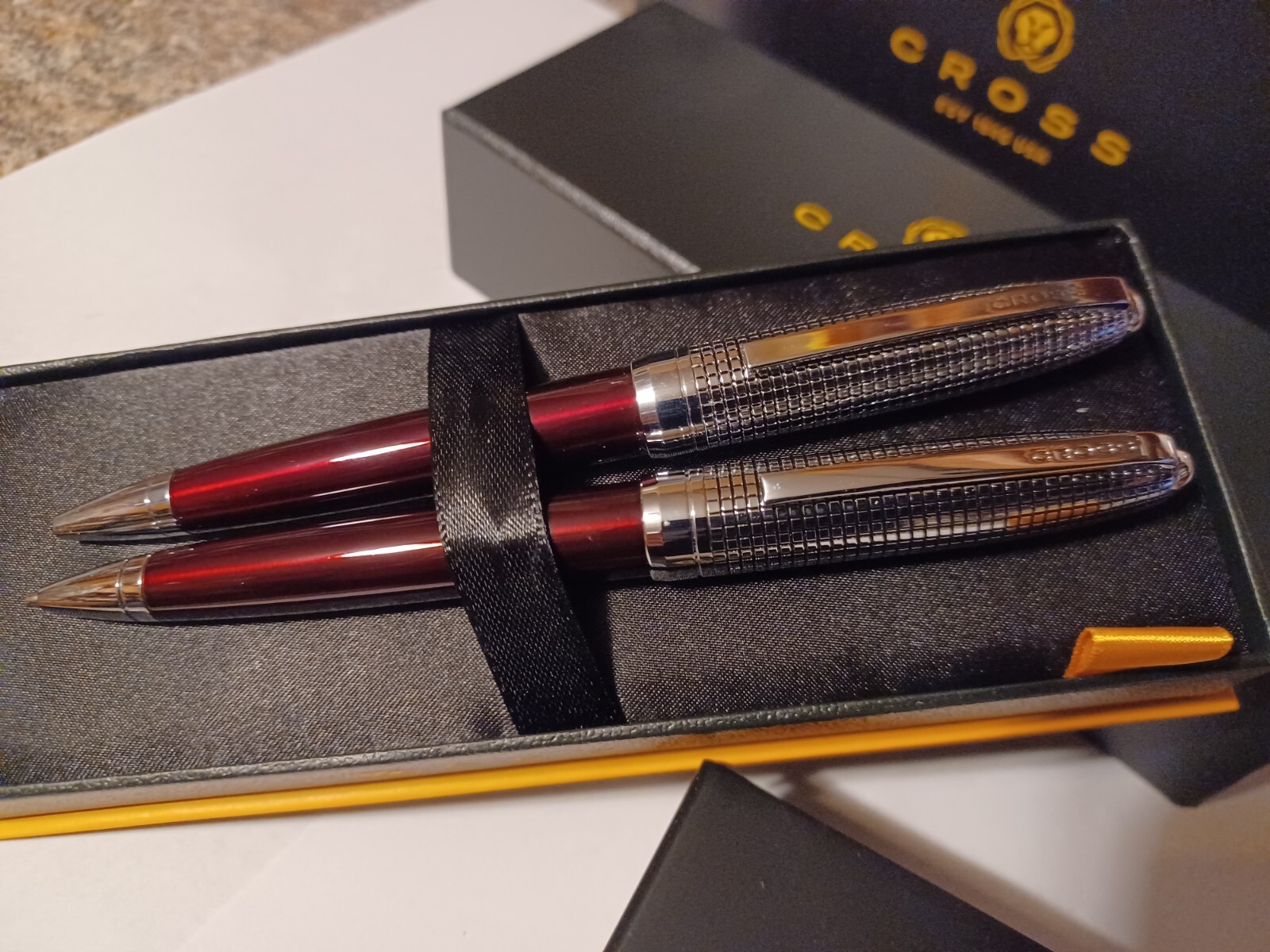 CROSS RED WINE STYLER BALLPOINT PEN PENCIL SET $110 GRADUATION STUDENT GIFT