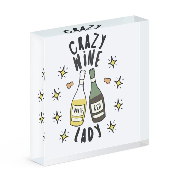VerrüCkte Wein Damen Stars Acryl Foto Block Rahmen Lustig Spass Mutter Muttertag-image