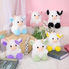 Cow Strawberry Doll Cute Cow Plush Toy Pink, Black Sitting Cow Plush 20CM, 1PC