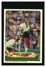 1983 Topps Sticker #22 Mark Moseley Washington Redskins