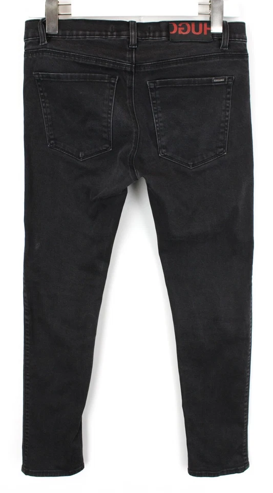 Hugo Boss Men's Jeans W29/L32 Slim Fit Fade Effect Casual Zip Black Denim - Image 2 of 4