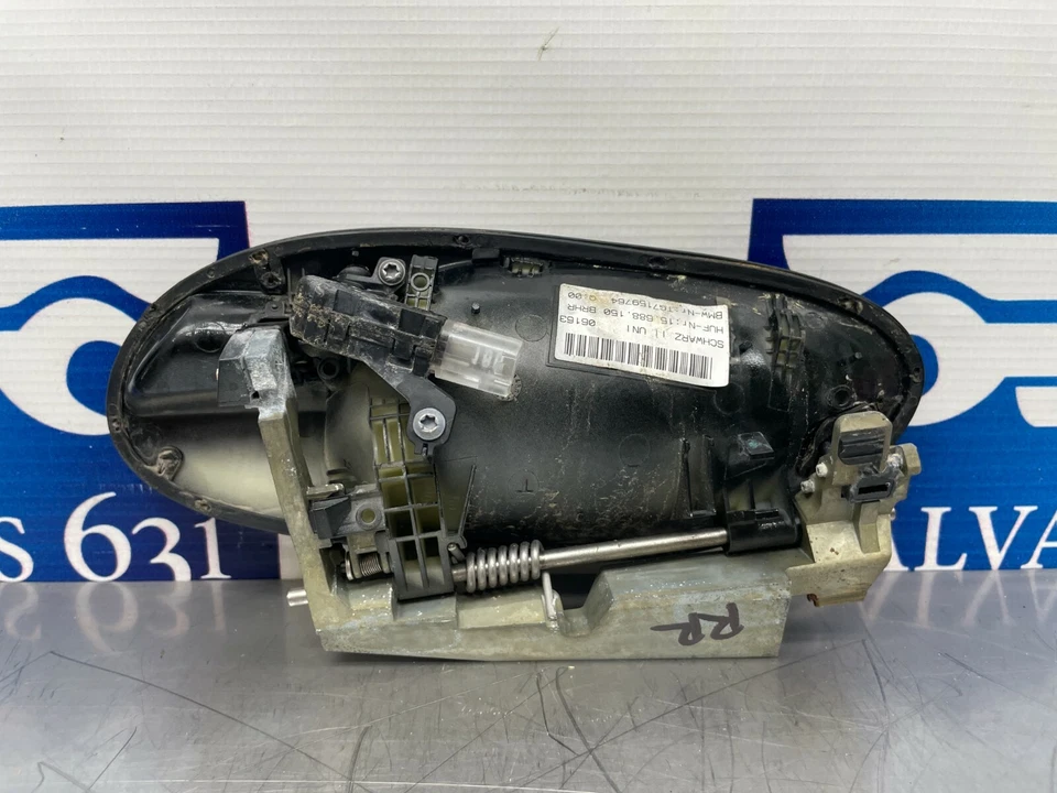 BMW 750i E66 2006 manija de puerta exterior - pasajero trasero - negro Foto 2 de 2