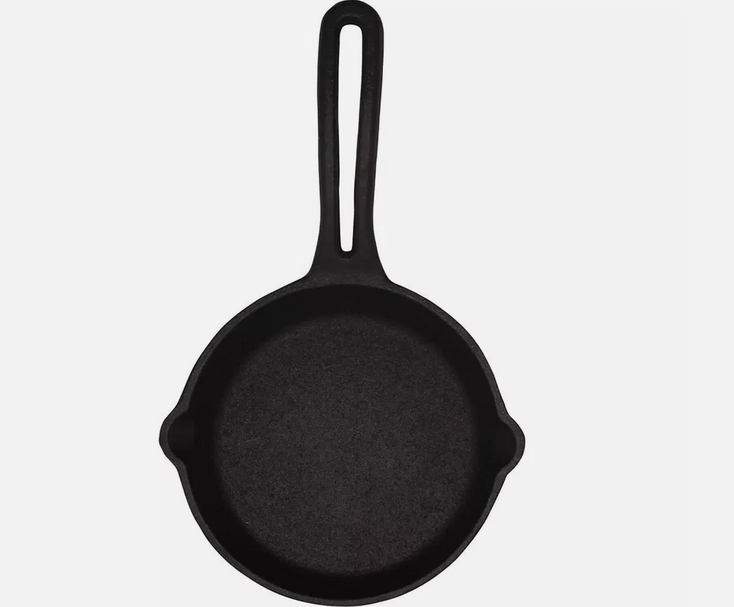 4.5 Cast Iron Mini Skillet for Frying Pan with Drip-Spouts