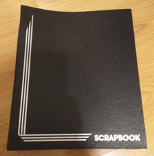 Vintage Black Scrapbook 75 Pages No.  13 Photo Album Sheets are 11 1/2" x 14"