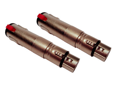2er Set Adapter XLR female (Buchse) auf 6,3mm Klinkenbuchse (female)