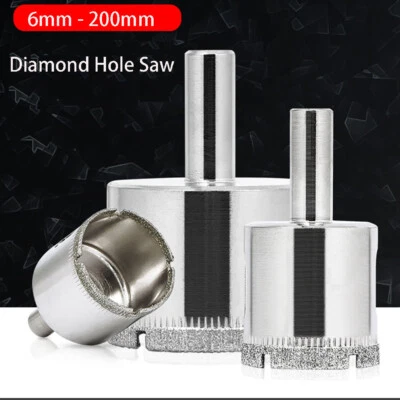 Diamantbohrer Lochbohrer 6mm-200mm Fliesenbohrer Für Glas Marmor Granit Keramik - Bild 1 von 4