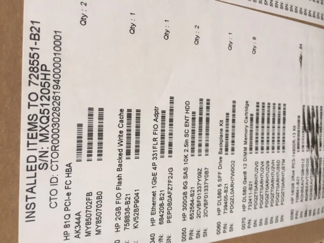 HP BRANDNEW DL580 G8 SERVER 4 x E7-4870V2 1TB MEMORY(64 X HP 16GB) 2 x300Gb - Image 2 of 4