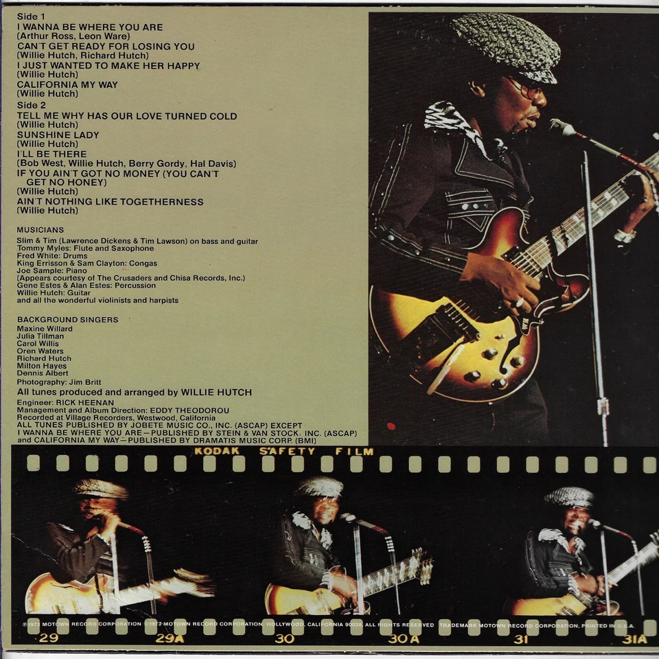 WILLIE HUTCH fully exposed U.S. MOTOWN LP M-784V1_orig 1973 FUNK_SOUL - Image 4 of 4