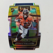 2021 Select Javonte Williams Concourse Die Cut Black Gold Prizm Rookie RC #57