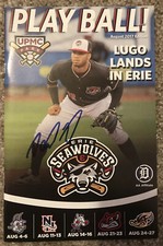 Dawel Lugo Signed “Play Ball” Erie Seawolves Program-Baseball-Detroit Tigers