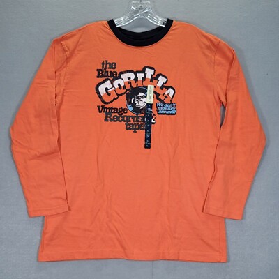 Cherokee The Blue Gorilla Vintage Orange  Long Sleeve T-Shirt Size XL 