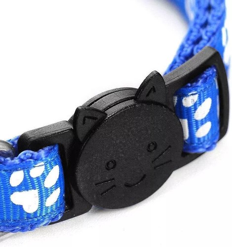 12x Safety Release Kitten Collar Quick Release Reflective Bell Hi Vis Adjustable - Picture 3 of 9