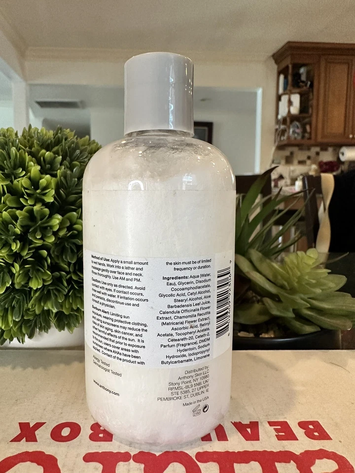 Limpador facial glicólico Anthony Skin para pele normal a oleosa fl oz 8 • Selado - Imagem 2 de 2